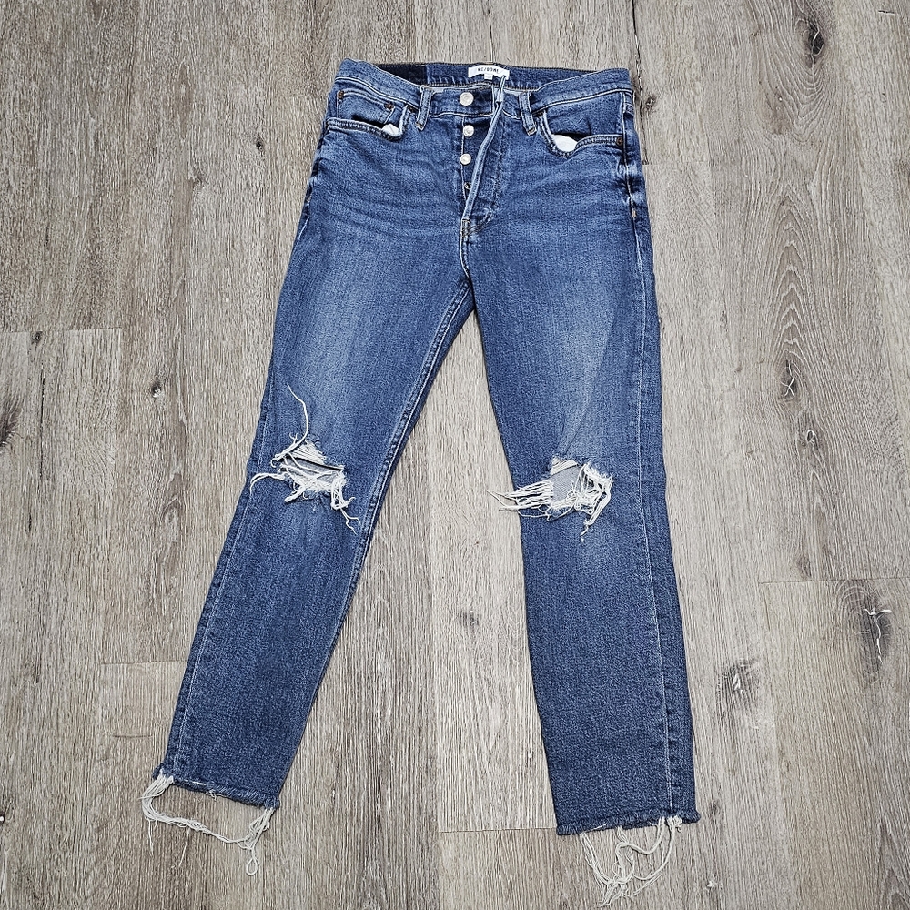 REDONE 90s high rise ankle crop   RE/DONE